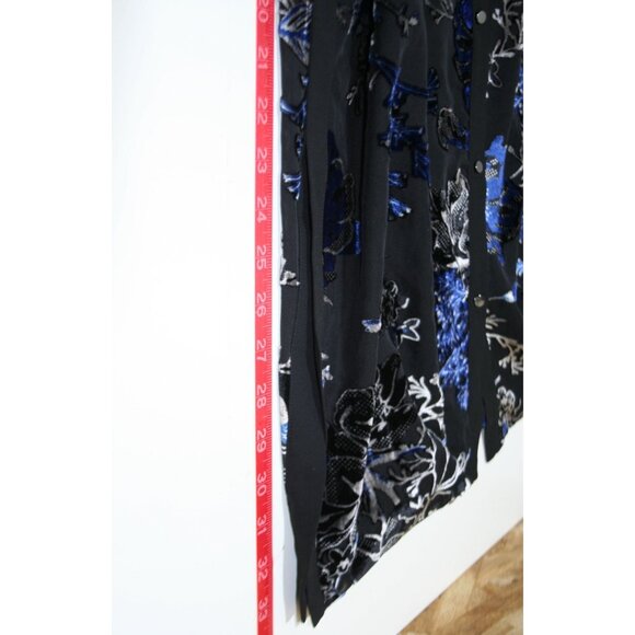 Misook Burnout Velvet Drama Tunic Womens M Luxury Shimmer Artsy Whimsygoth - Picture 8 of 9